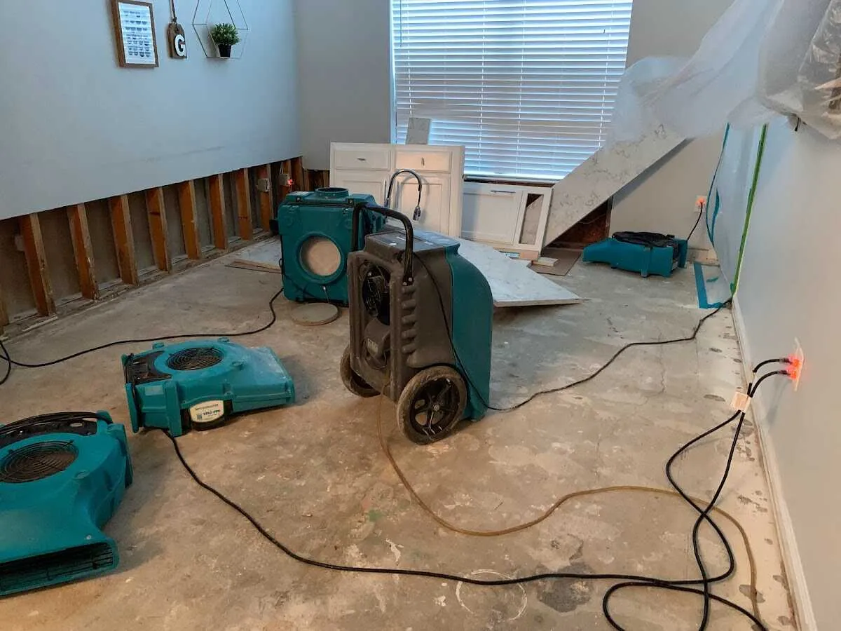 Dehumidifier in flood-cut room for Water Extraction & Removal in Sienna